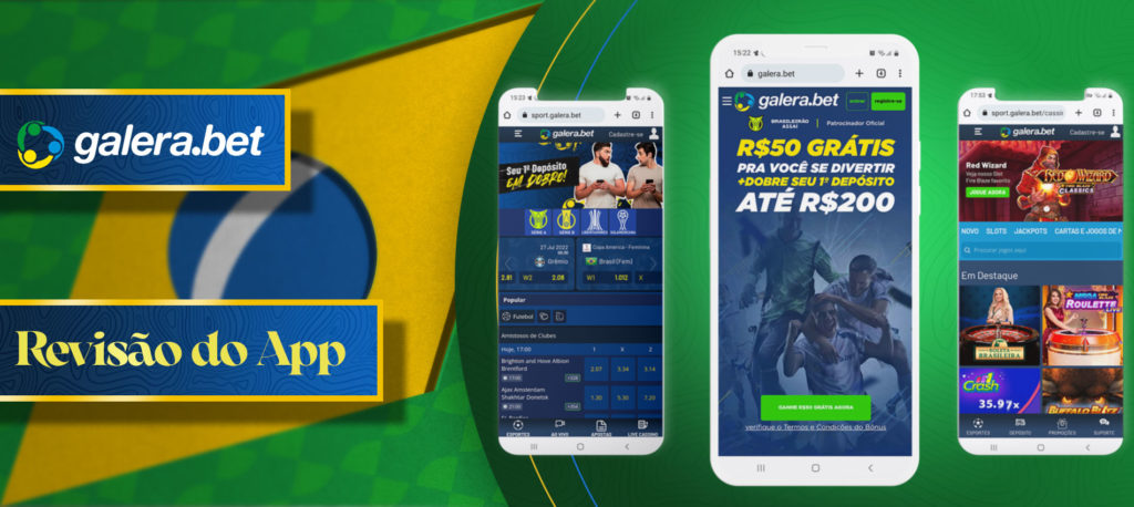 Versão móvel do aplicativo Galera Bet Brasil