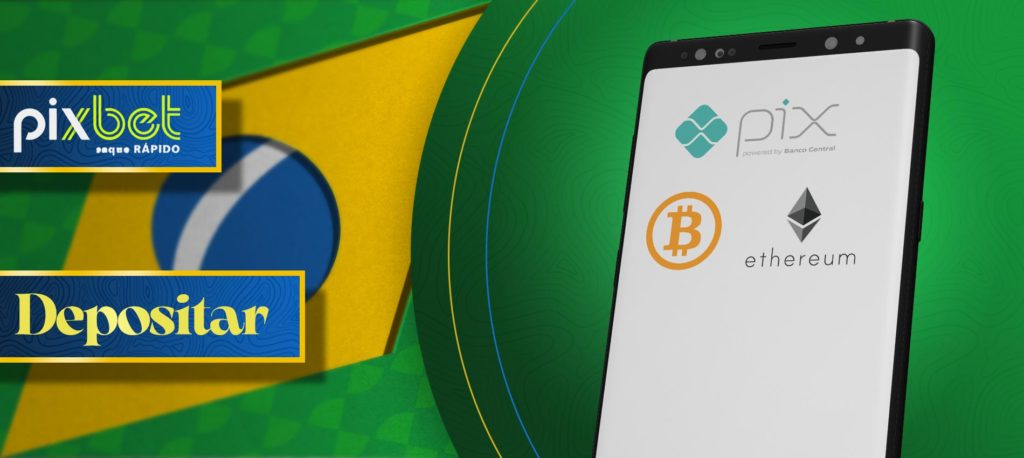 Todos os métodos de pagamento na aplicação móvel Pixbet no Brasil