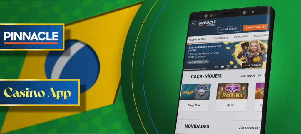 Todos os jogos de casino na versão móvel do site Pinnacle no Brasil